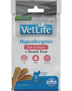 FARMINA Vet Life Hypoallergenic Fish & Potato 2kg alimenti per cani allergici + FARMINA Vet Life Dental Treat Hypoallergenic Pork Mini 60 g (7 pezzi) GRATIS!