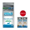 FARMINA Vet Life Hypoallergenic Uova e Riso per cani 12kg mangime secco per cani con allergie + 2 confezioni di FARMINA Vet Life Dental Treat Hypoallergenic Pesce Mini 60 g (7 pezzi) GRATIS!