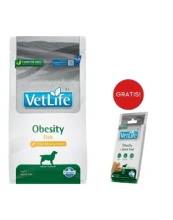 FARMINA Vet Life Obesity Fish alimento per cani adulti 2 kg + FARMINA Vet Life Dental Treat Obesity Medium/Maxi 100 g (7 pezzi) GRATIS!