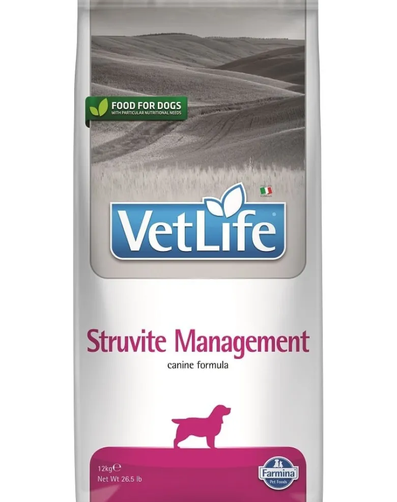 FARMINA Vet Life Struvite Management 12kg mangime per cani con patologie dell'apparato urinario + FARMINA Vet Life Dental Treat Struvite Mini 60 g (7 pezzi) GRATIS!