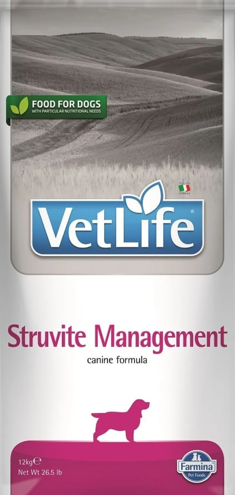 FARMINA Vet Life Struvite Management 12kg mangime per cani con patologie dell'apparato urinario + FARMINA Vet Life Dental Treat Struvite Mini 60 g (7 pezzi) GRATIS!