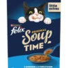 FELIX Original Soup Sapori di Pesce 6x48g con merluzzo e tonno, alimento umido complementare per gatti