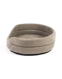 FERA Letto ovale per cani 61x51x16 cm grigio