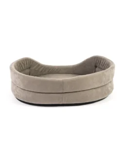 FERA Letto ovale per cani 75x62x22 cm grigio