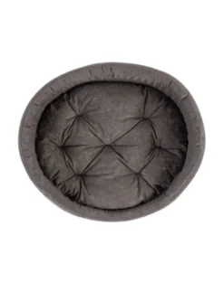FERA Letto per cani ovale con cuscino 53x44x16 cm grigio