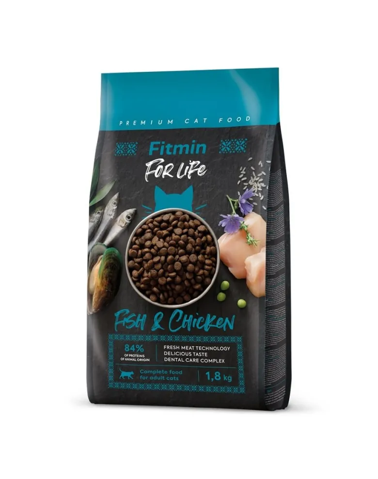 FITMIN Cat For Life Adult Fish and Chicken 1,8kg