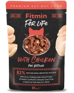 FITMIN Cat For Life pouch kitten chicken 28 x 85 g