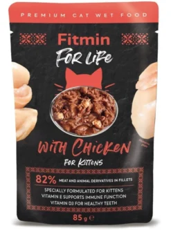FITMIN Cat For Life pouch kitten chicken 28 x 85 g