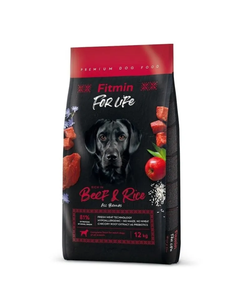 FITMIN Dog For Life Beef & Rice 12kg