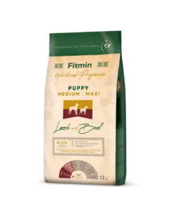 FITMIN Dog Nutritional Programme Medium Maxi Puppy Lamb&Beef 12 kg per cuccioli di razze medie e grandi