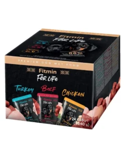 FITMIN For Life Dog Multipack 24x85 g bustine per cani con pollo, manzo e tacchino