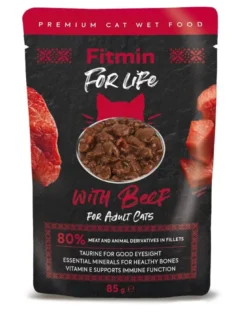 FITMIN For Life For Adult Cats Beef 28 x 85 g