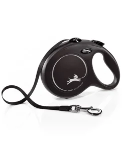 FLEXI Cordino automatico New Classic L strap 8 m Nero