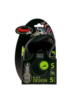 FLEXI Guinzaglio automatico Black Design S strap 5 m verde