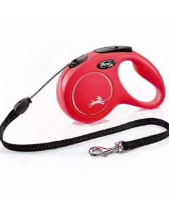 FLEXI Guinzaglio automatico New Classic M Corda 5 m Rosso