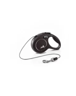 FLEXI Guinzaglio automatico New Classic XS Corda 3 m Nero