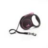 FLEXI Guinzaglio Black Design S Fettuccia 5 m rosa