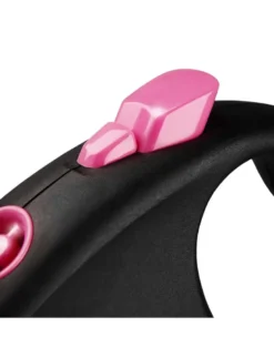 FLEXI Guinzaglio Black Design S Fettuccia 5 m rosa