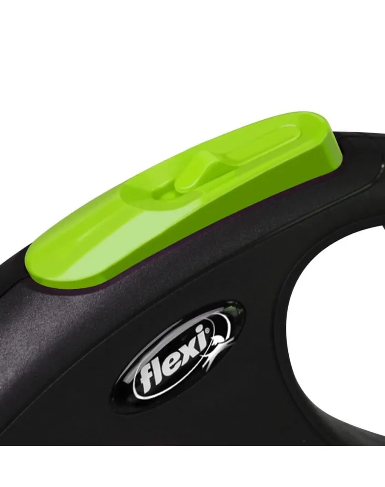 FLEXI Guinzaglio New Neon S Fettuccia 5 m verde