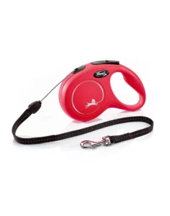 FLEXI New Classic S guinzaglio 8 m. Rosso. Fino a 12 kg.