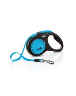 FLEXI New Neon S Tape 5 m blue guinzaglio automatico