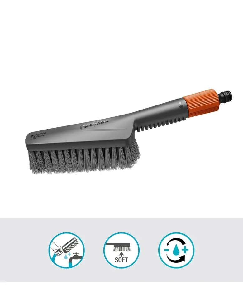 GARDENA Cleansystem spazzola manuale morbida S con ricariche di sapone