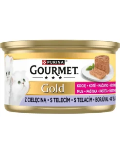 GOURMET Gold Kitten Mus con manzo 85g cibo umido per gattini