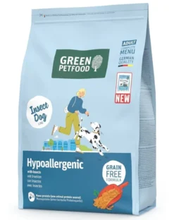 GREEN PETFOOD InsectDog Hypoallergenic 3kg cibo secco ipoallergenico a base di proteine di insetti per cani