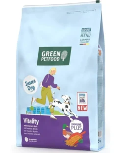 GREEN PETFOOD InsectDog with Duck Vitality 7,5kg con proteine di insetti e anatra per cani adulti
