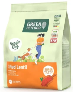 GREEN PETFOOD VeggieDog con Lenticchie Rosse 900g cibo vegetariano con lenticchie rosse per cani