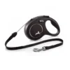 Guinzaglio FLEXI New Classic S corda 8 m. Nero. Fino a 12 kg.
