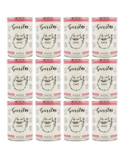 GUSSTO Cat Fresh Beef cibo umido per gatti manzo fresco 12x400 g