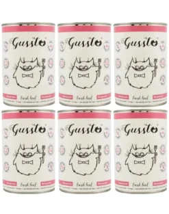GUSSTO Cat Fresh Beef cibo umido per gatti manzo fresco 6x400 g