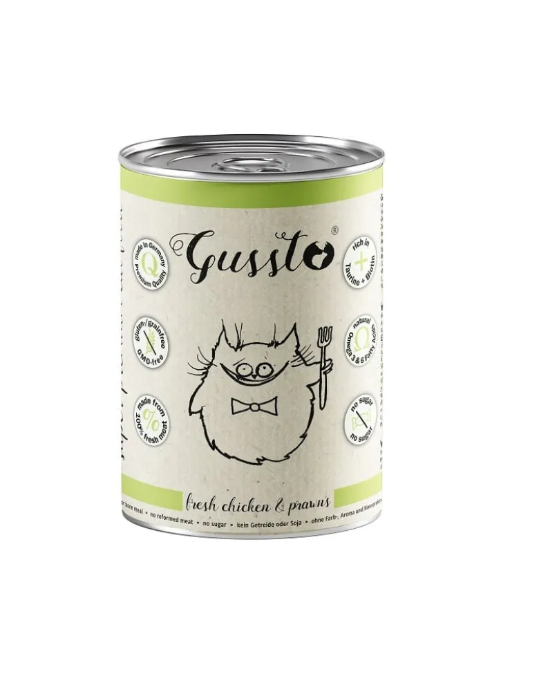 GUSSTO Cat Fresh Chicken Prawns cibo umido per gatti pollo con gamberi 400 g