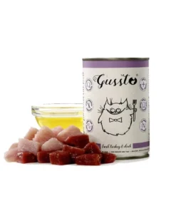 GUSSTO Cat Fresh Turkey & Duck cibo umido per gatti a base di tacchino e anatra 400 g