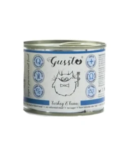 GUSSTO Cat Fresh Turkey & Tuna cibo umido per gatti tacchino e tonno 6x200 g