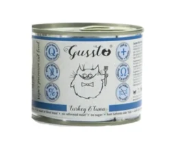GUSSTO Cat Fresh Turkey & Tuna cibo umido per gatti tacchino e tonno 6x200 g