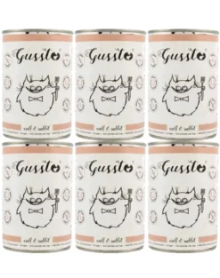 GUSSTO Gussto Cat Fresh Calf & Rabbit cibo umido per gatti agnello e coniglio 6x400 g