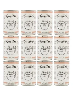 GUSSTO Gussto Cat Fresh Calf & Rabbit cibo umido per gatti agnello e coniglio 12x400 g