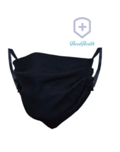 HEXA HEALTH Mascherina protettiva in cotone a doppio strato, nera