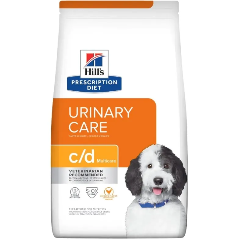 HILL'S Prescription Diet Canine c/d Multicare Chicken 12 kg per cani con problemi alle vie urinarie + 3 scatolette x 370g GRATIS