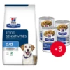 HILL'S Prescription Diet Canine d/d Sensibilità Alimentare Anatra e Riso 12 kg + 3 lattine GRATIS