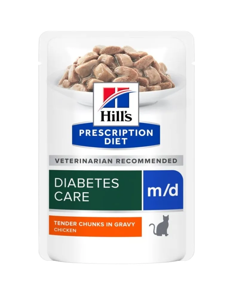 HILL'S PRESCRIPTION DIET Feline m/d diabetes care con pollo in bustina 12x85 g