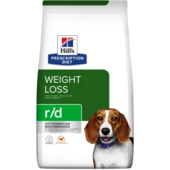 HILL'S Prescription Diet r/d Weight Reduction with Chicken Adult 10 kg per cani in sovrappeso + 3 scatolette x 370g GRATIS
