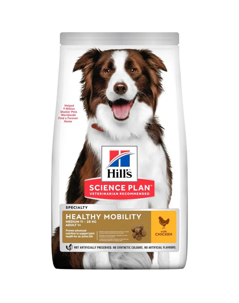 HILL'S Science Plan Canine Adult Healthy Mobility Medium Chicken 14 kg cibo per cani di razza media supporto per le articolazioni con pollo