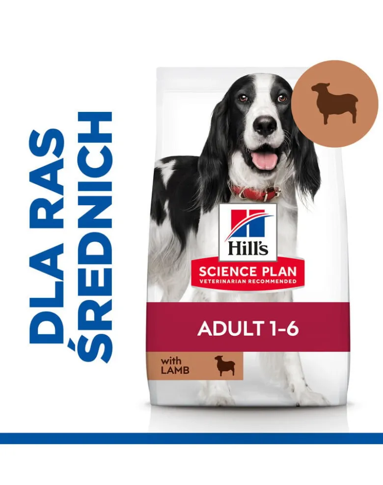 HILL'S Science Plan Canine Adult Medium Lamb & Rice 18 kg cibo per cani di razza media agnello e riso