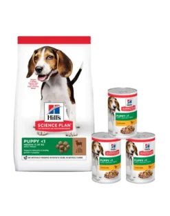 HILL'S Science Plan Puppy <1 Medium breed con riso e agnello 14kg + 3 lattine GRATIS