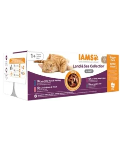 IAMS Cat Delights Adult All Breeds Land&Sea In Jelly Pouch 48 X 85 g