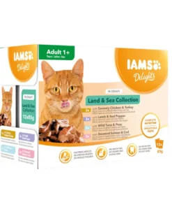 IAMS Delights Adult All Breeds Land&Sea In Gravy 12X85 g