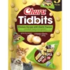 INABA Cat Churu Tidbits Chicken Recipe with Dashi Flavor 3x12g delicati bocconcini morbidi e cremosi al pollo con brodo dashi per gatti